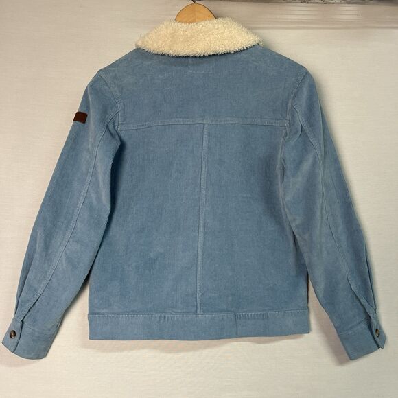Roxy NWT Women's Dusk Blue ALMOST FAMOUS Corduroy Bomber Jacket, Size XS - Picture 3 of 10